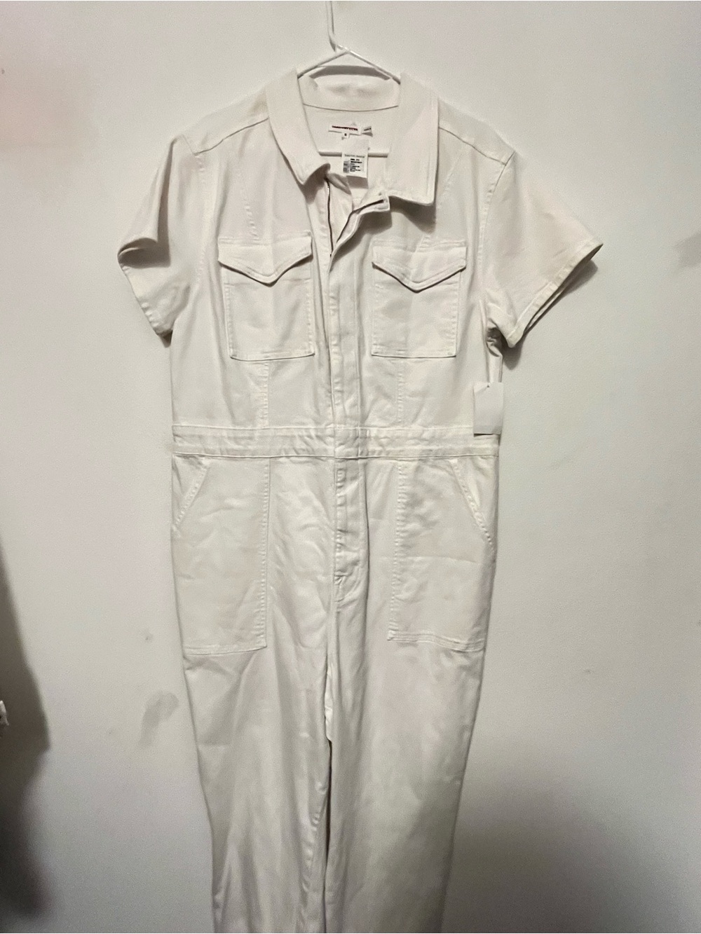 Good American 2X White Short-Sleeve One-Piece Jumpsuit - Picture 7 of 7